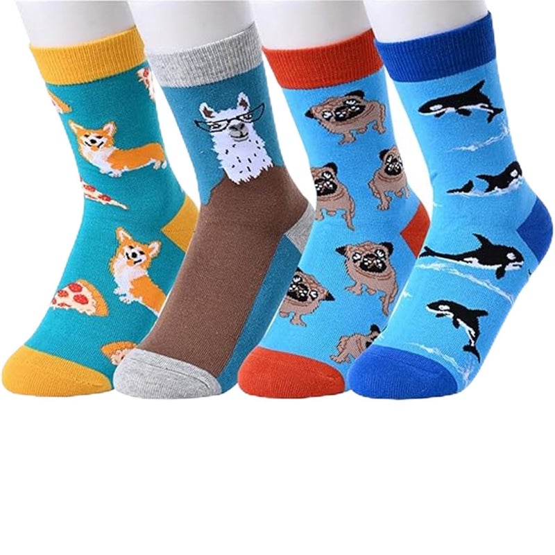 Happy Pop HAPPYPOP Animal Corgi Lover Gifts - Cute Corgi Shark Llama Socks for Kids 7-9 Years - Image 1